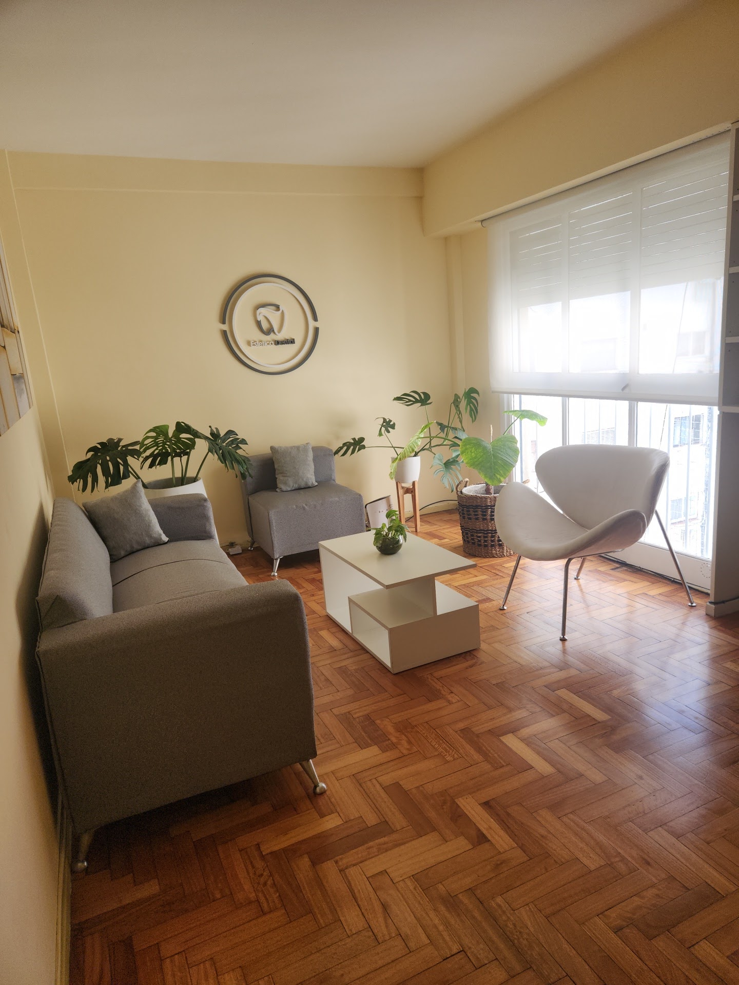 Sala de estar de Central Dent con sillones y plantas